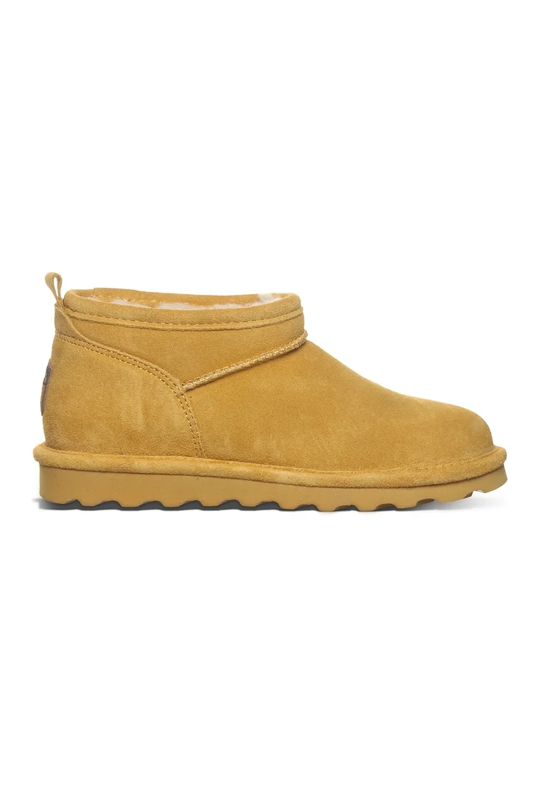 Ghete slip-on de piele intoarsa, Galben sofran