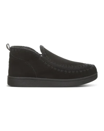 Ghete slip-on din piele intoarsa, Negru