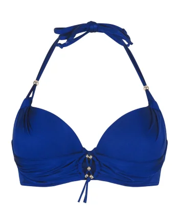 Sutien de baie cu aspect satinat 30909, Albastru royal