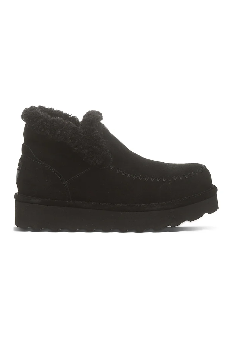 Ghete slip-on din piele intoarsa, Negru