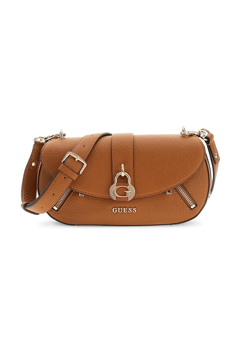 Geanta crossbody din piele ecologica Jessa, Maro cognac