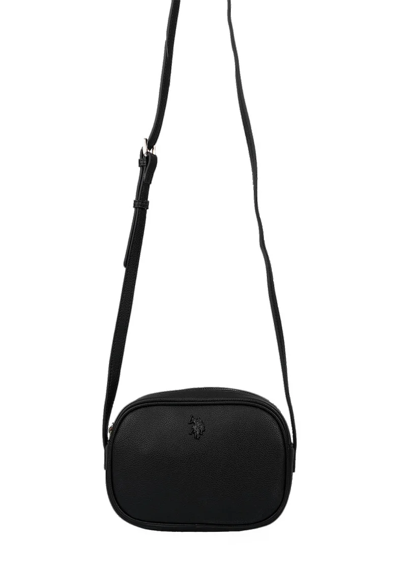 Geanta crossbody de piele ecologica, Negru