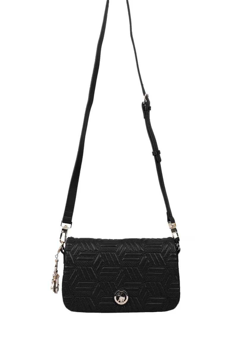 Geanta crossbody de piele ecologica, Negru