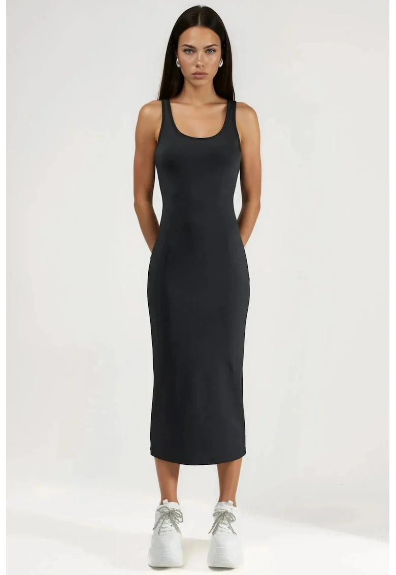 Rochie Bodycon  Neagra, Poliester