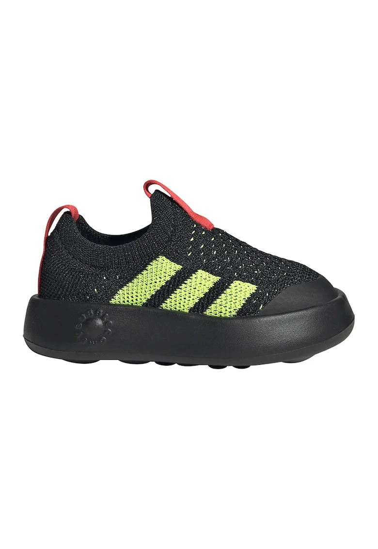 Pantofi sport BubbleComfy slip-on din material textil, Negru/Verde fistic