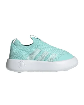 Pantofi sport BubbleComfy slip-on din material textil, Alb/Albastru aquamarin