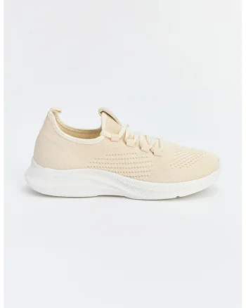 Pantofi sport din material textil cu model slip-on, Portocaliu pal