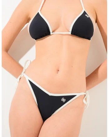 Slip clasic cu sireturi, Alb/Negru stins