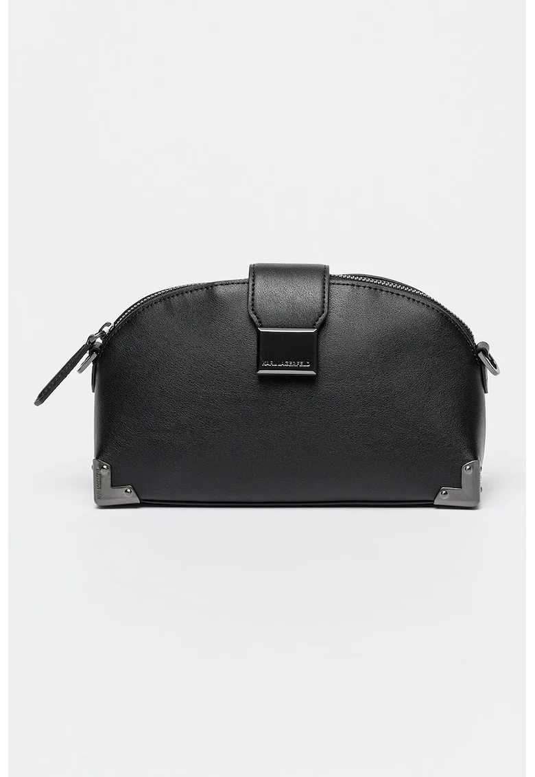 Geanta crossbody din piele Trunk, Negru