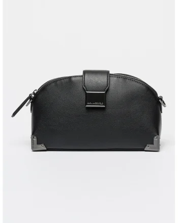 Geanta crossbody din piele Trunk, Negru