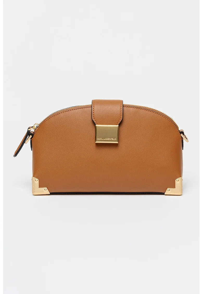 Geanta crossbody din piele Trunk, Caramel