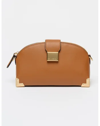 Geanta crossbody din piele Trunk, Caramel