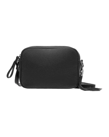 RYLKO, Geanta crossbody din piele cu canafi, Negru