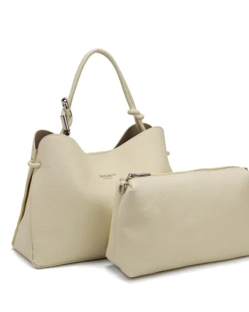 Geanta crossbody de piele ecologica cu etui detasabil Elora Lux, Galben