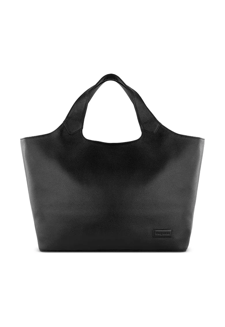 Geanta dama  Elsa marime L, piele naturala, set 4 piese, geanta laptop 15", crossbody si pouch, eleganta, neagra, 494611
