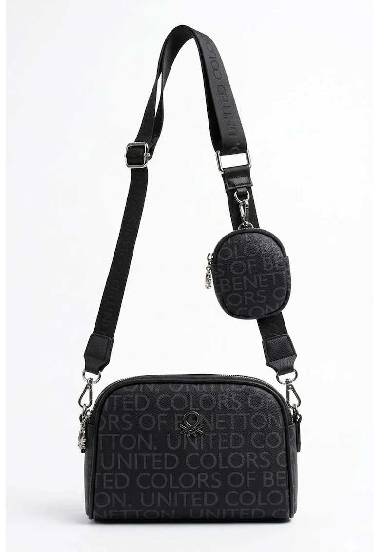 Geanta crossbody cu etui detasabil, Negru