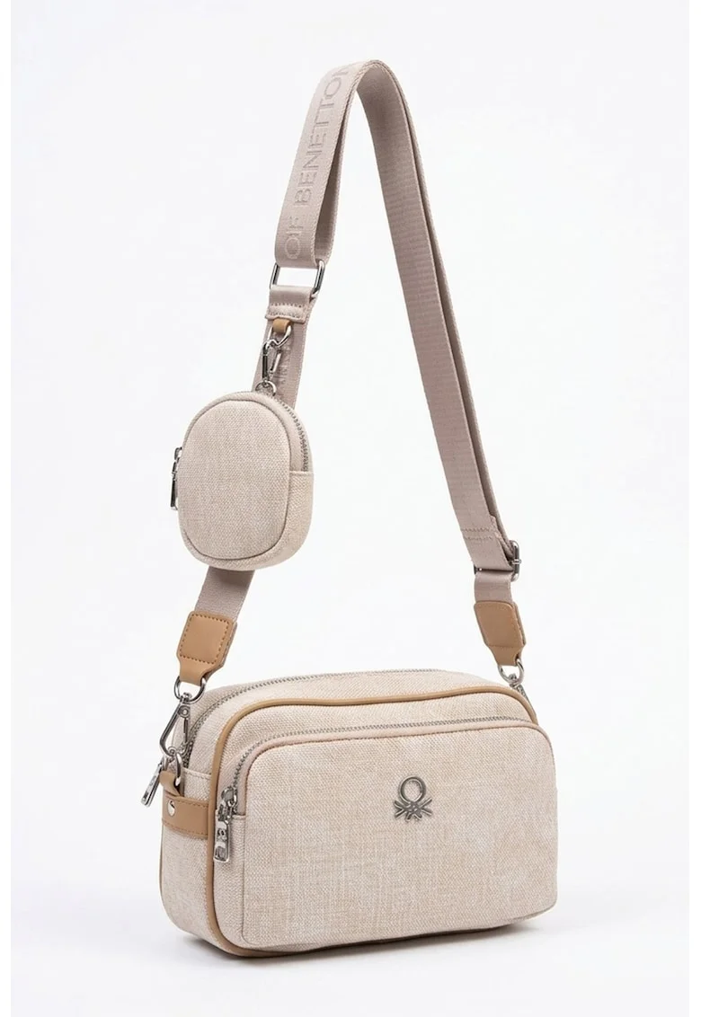 Geanta crossbody cu etui detasabil, Bej