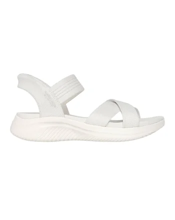 Sandale slip-ins cu barete incrucisate Ultra Flex 3.0, Alb murdar