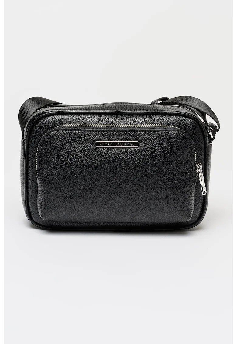Geanta crossbody de piele ecologica, Negru