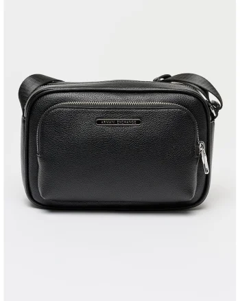 Geanta crossbody de piele ecologica, Negru
