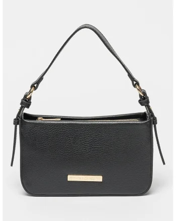 Geanta crossbody de piele, Negru