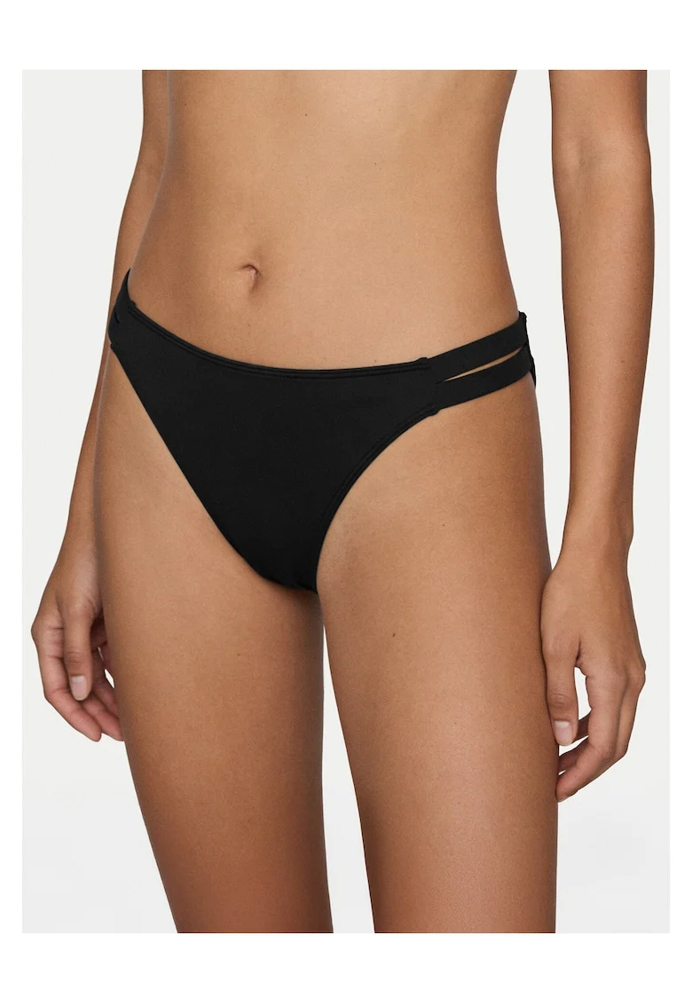 Slip de bikini Femei,  Poliester, Negru, Negru