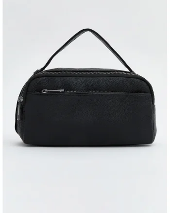 Geanta crossbody de piele ecologica, Negru