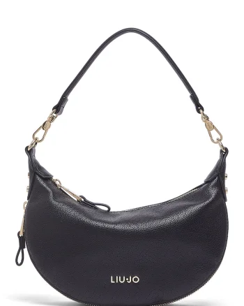 Geanta crossbody cu fermoar si bareta ajustabila, Negru