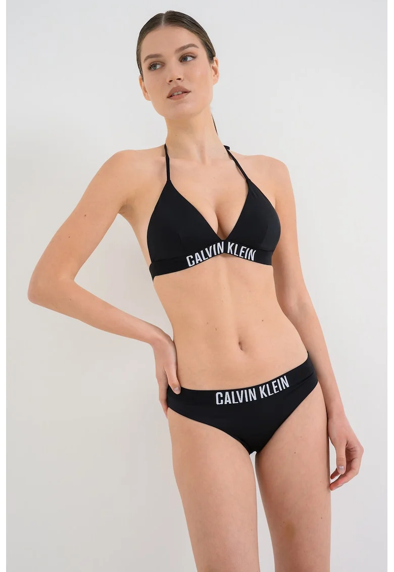Slip cu logo, Negru
