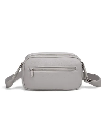 Geanta crossbody cu logo Erisia Lux, Crem