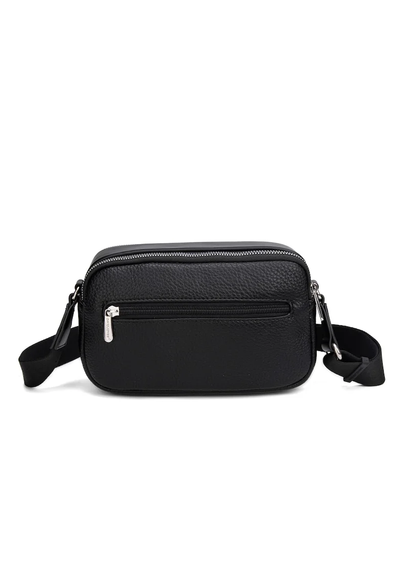 Geanta crossbody cu logo Erisia Lux, Negru