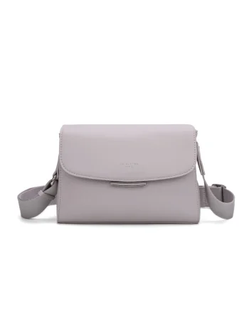 Geanta crossbody de piele ecologica cu clapa Elora Plus, Lila