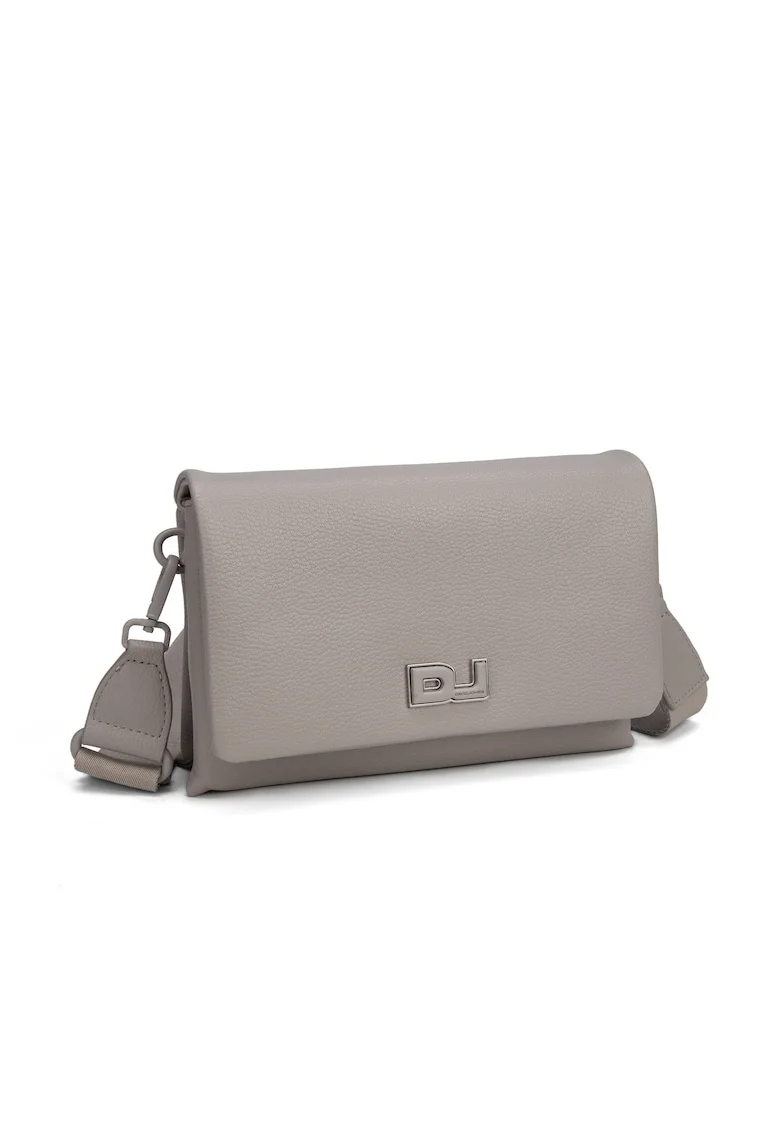 Geanta crossbody cu 2 compartimente Valeriana, Grej