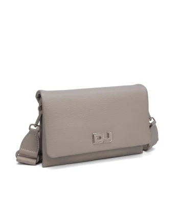 Geanta crossbody cu 2 compartimente Valeriana, Maro taupe deschis