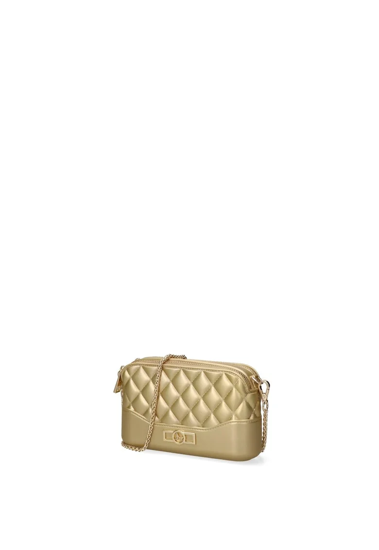 Geanta matlasata crossbody cu lant Nimara, Auriu