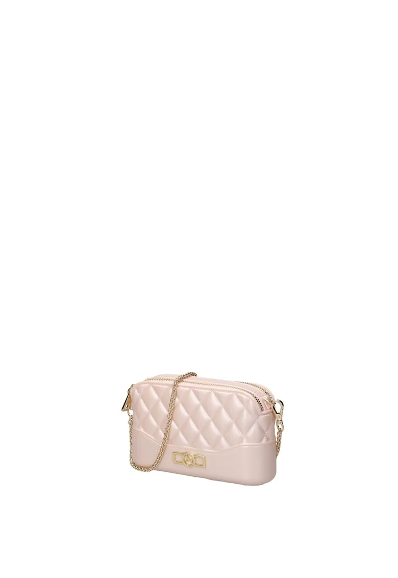 Geanta matlasata crossbody cu lant Nimara, Roz deschis