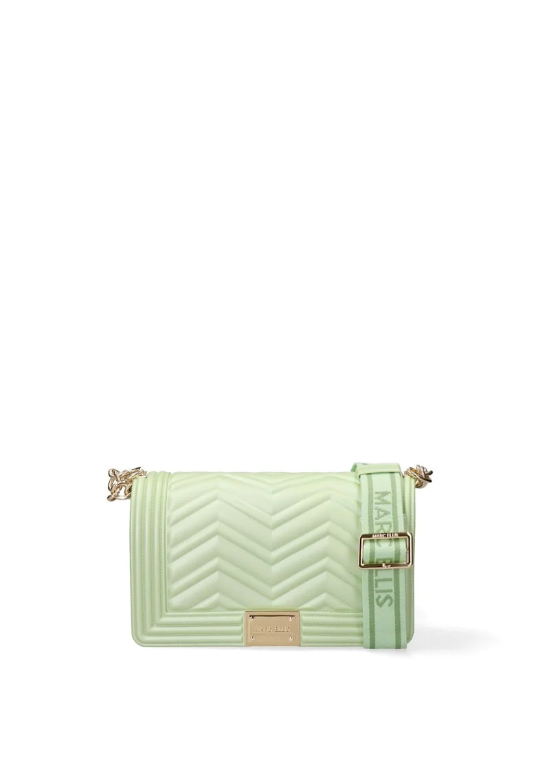 Geanta crossbody de piele ecologica Valoria, Verde deschis