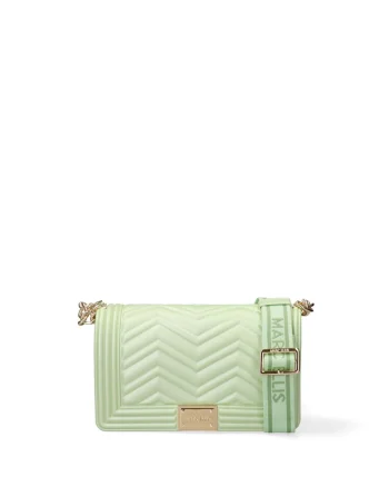Geanta crossbody de piele ecologica Valoria, Verde deschis