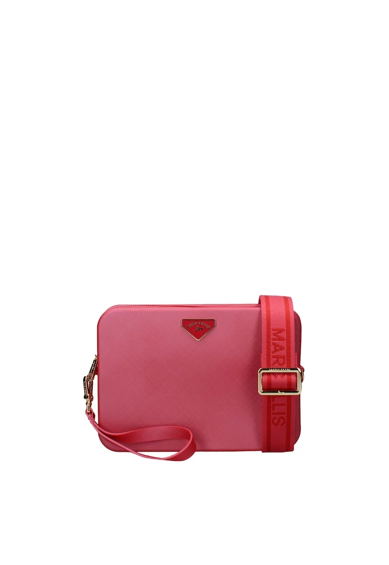 Geanta crossbody cu bareta din material textil Astrea, Rosu inchis