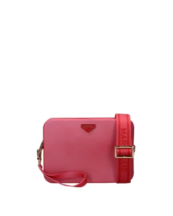 Geanta crossbody cu bareta din material textil Astrea, Rosu inchis
