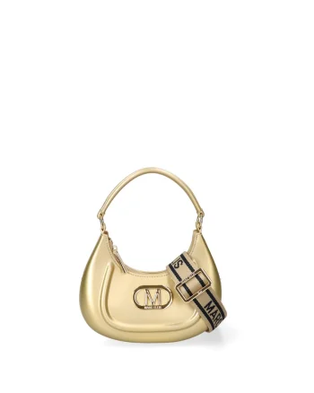 Geanta crossbody cu bareta detasabila cu logo Lumena Ultra, Auriu