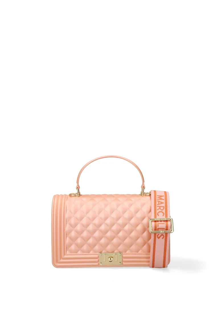 Geanta crossbody de piele ecologica Aurélie Elite, Coral