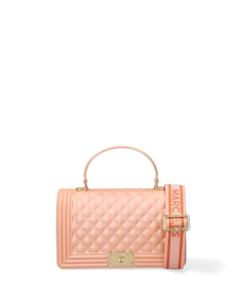 Geanta crossbody de piele ecologica Aurélie Elite, Coral