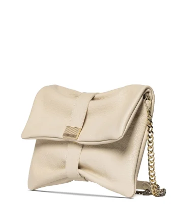 Geanta crossbody de piele Lumina Plus, Bej