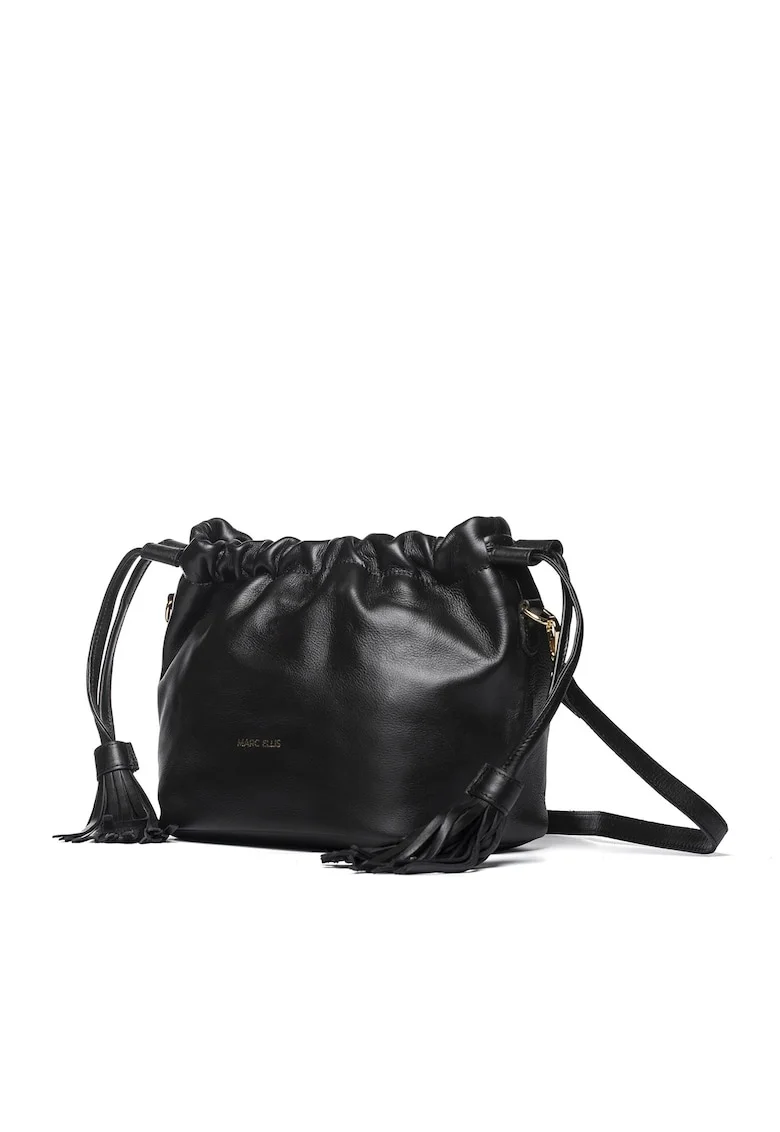 Geanta crossbody de piele Serenitate, Negru