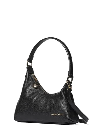 Geanta crossbody asimetrica Lunaria Elite, Negru