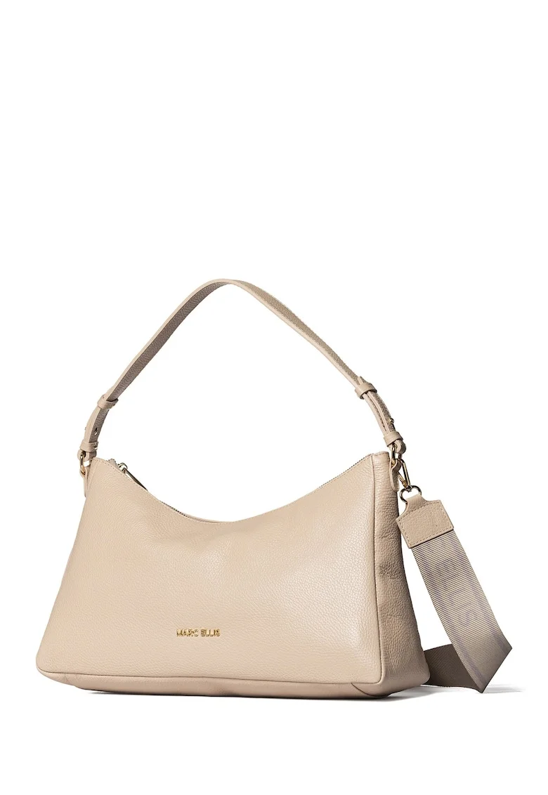 Geanta crossbody de piele Seraphina Lux, Bej