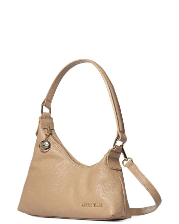Geanta crossbody asimetrica Lunaria Elite, Maro camel