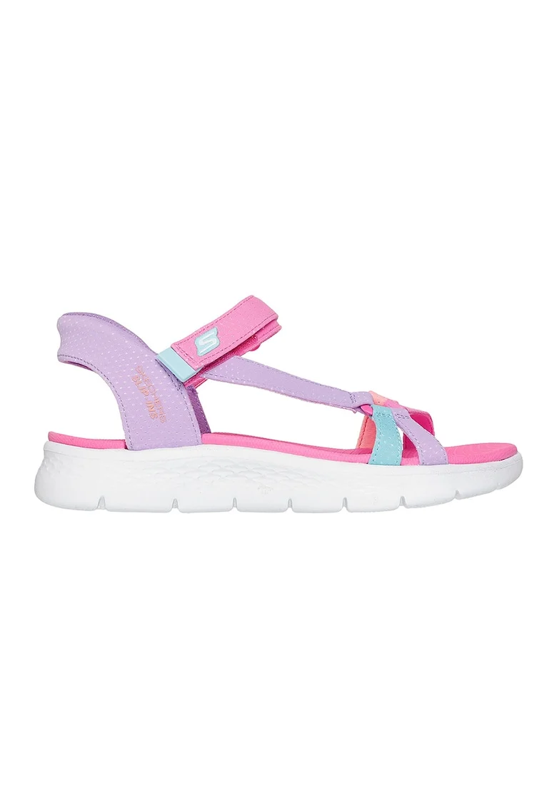 Sandale slip-ins cu velcro Go Walk Flex, Violet/Roz pastel/Albastru glaciar