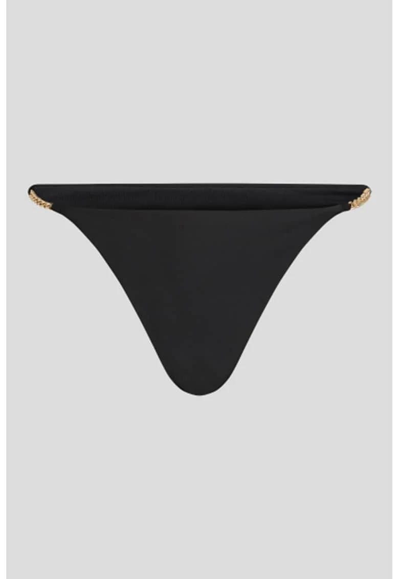 Slip cu detalii laterale cu lant, Negru